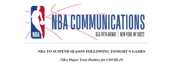 NBA suspends league play